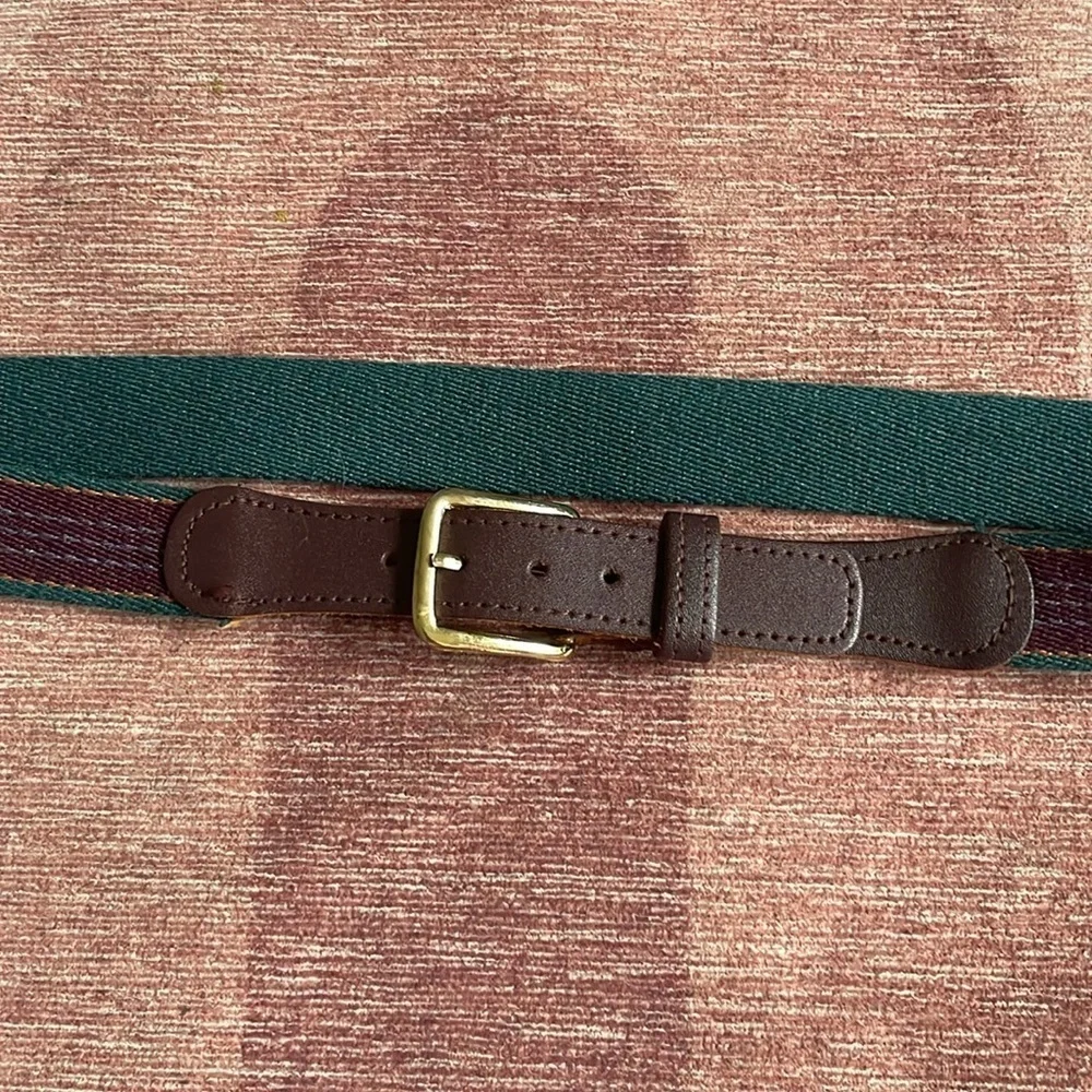 Genuine Leather Stylish Brown and Green Men's Belt
